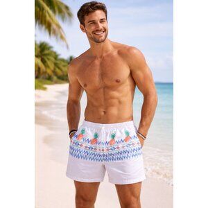 Chubbies Men's swim trunks featuring a pineapple and tribal pattern Size L Beach